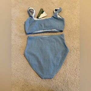 Hermoza Light Blue Textured Swimwear